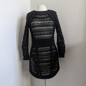 IRO Black Woven Mini Dress 38, M, 4